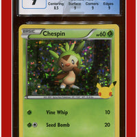 McDonald's Collection 2021 Chespin Confetti Holo 6/25 CGC 9 - Subgrades