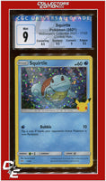 McDonald's Collection 2021 Squirtle Confetti Holo 17/25 CGC 9 - Subgrades
