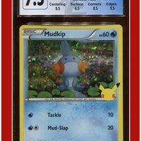 McDonald's Collection 2021 Mudkip Confetti Holo 19/25 CGC 7.5 - Subgrades