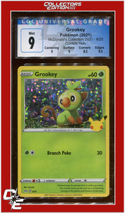 McDonald's Collection 2021 Grookey Confetti Holo 8/25 CGC 9 - Subgrades