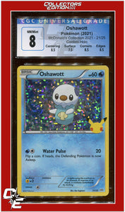 McDonald's Collection 2021 Oshawott Confetti Holo 21/25 CGC 8 - Subgrades