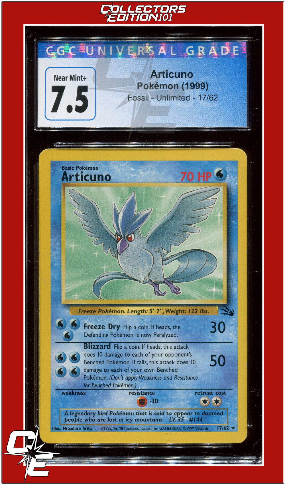 Fossil Articuno 17/62 CGC 7.5