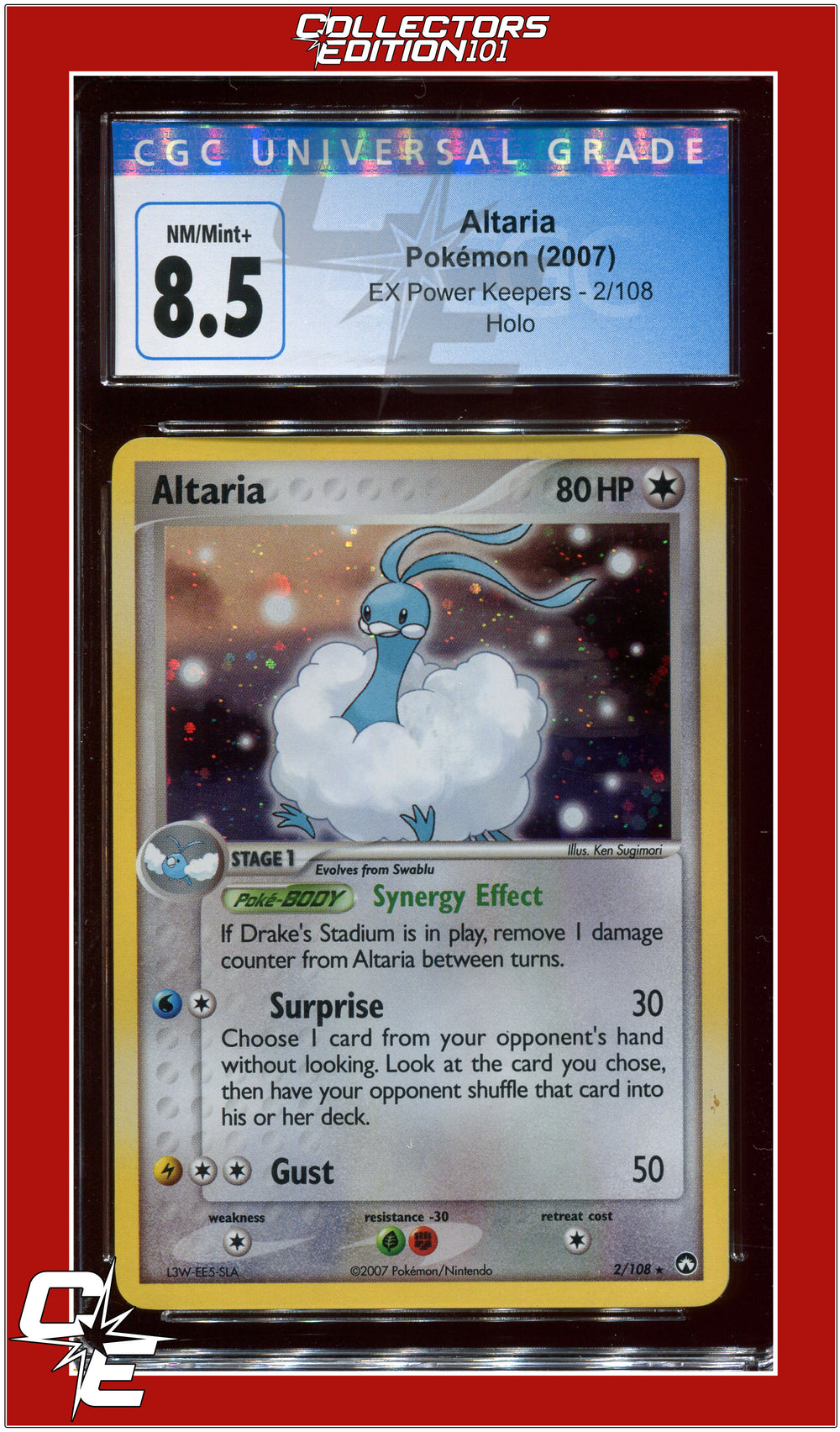 EX Power Keepers Altaria Holo 2/108 CGC 8.5