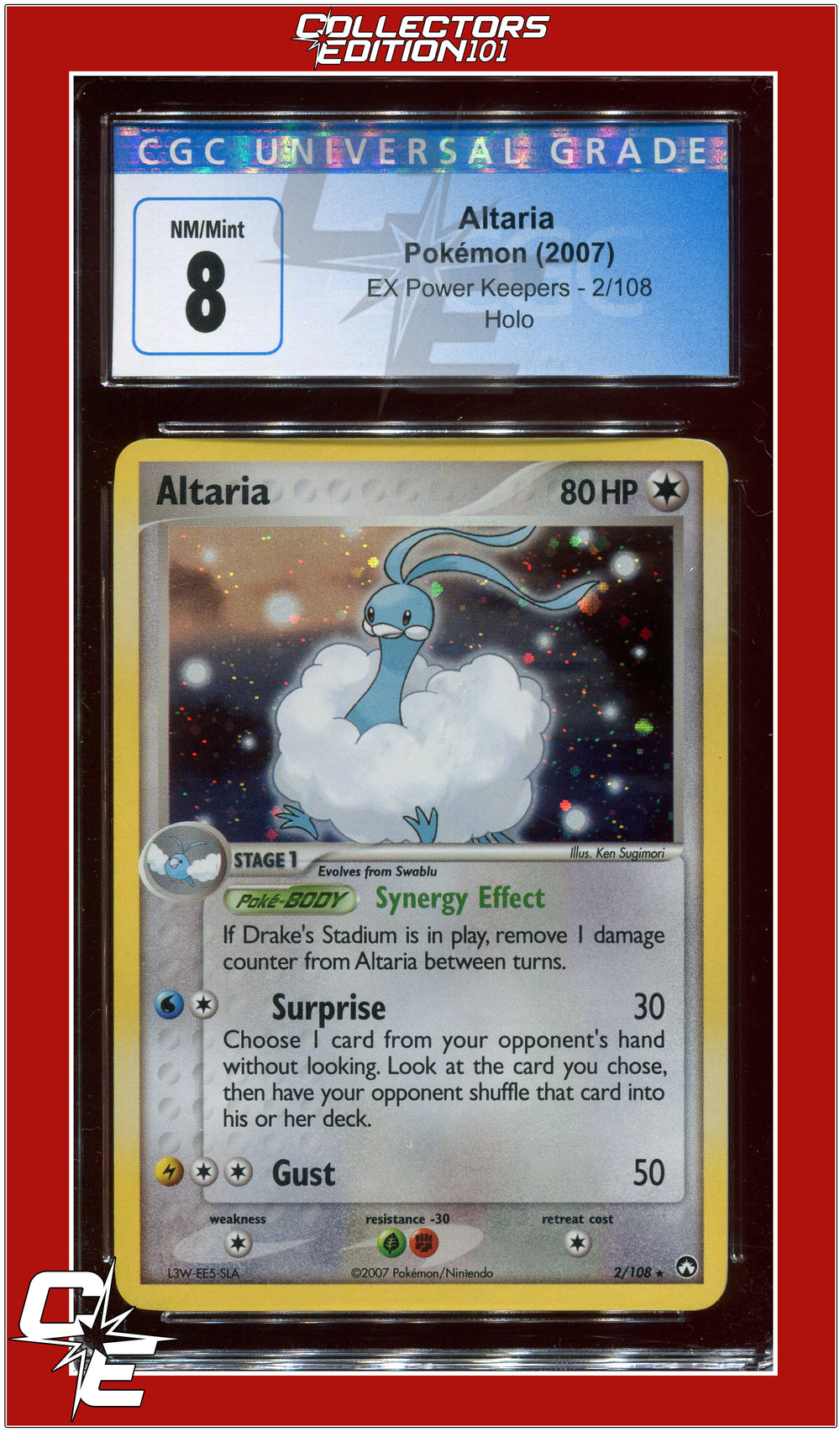 EX Power Keepers Altaria Holo 2/108 CGC 8