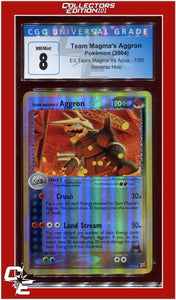 EX Team Magma vs Team Aqua Team Magma's Aggron Reverse Holo 7/95 CGC 8