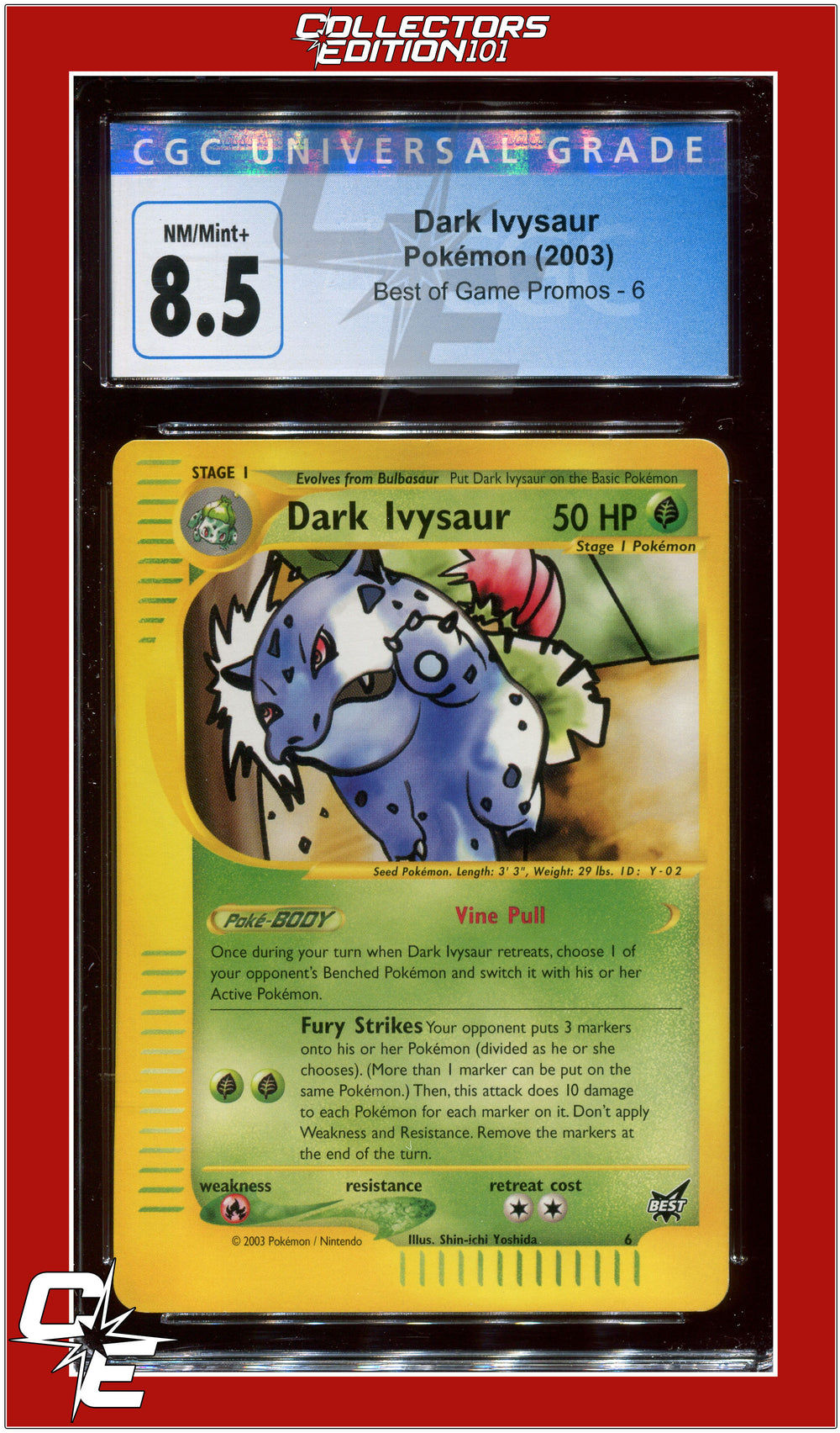 Best of Game Promo Dark Ivysaur 6 CGC 8.5
