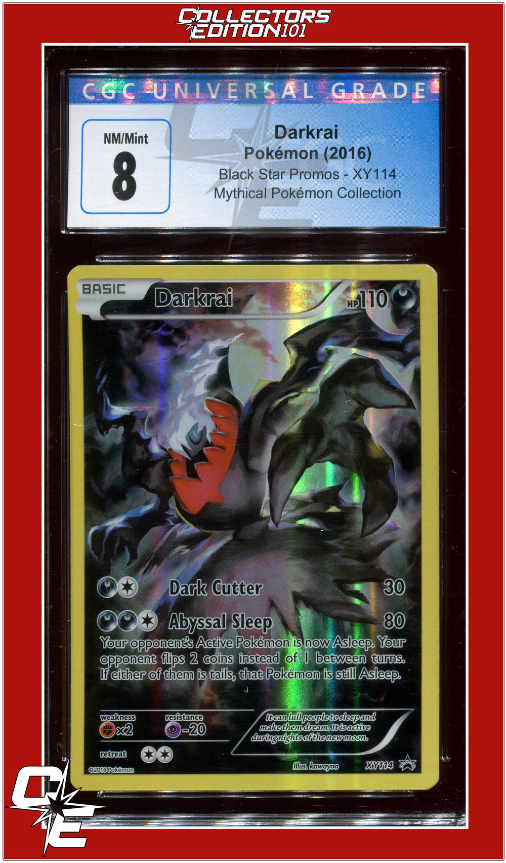 Black Star Promo Darkrai XY114 CGC 8