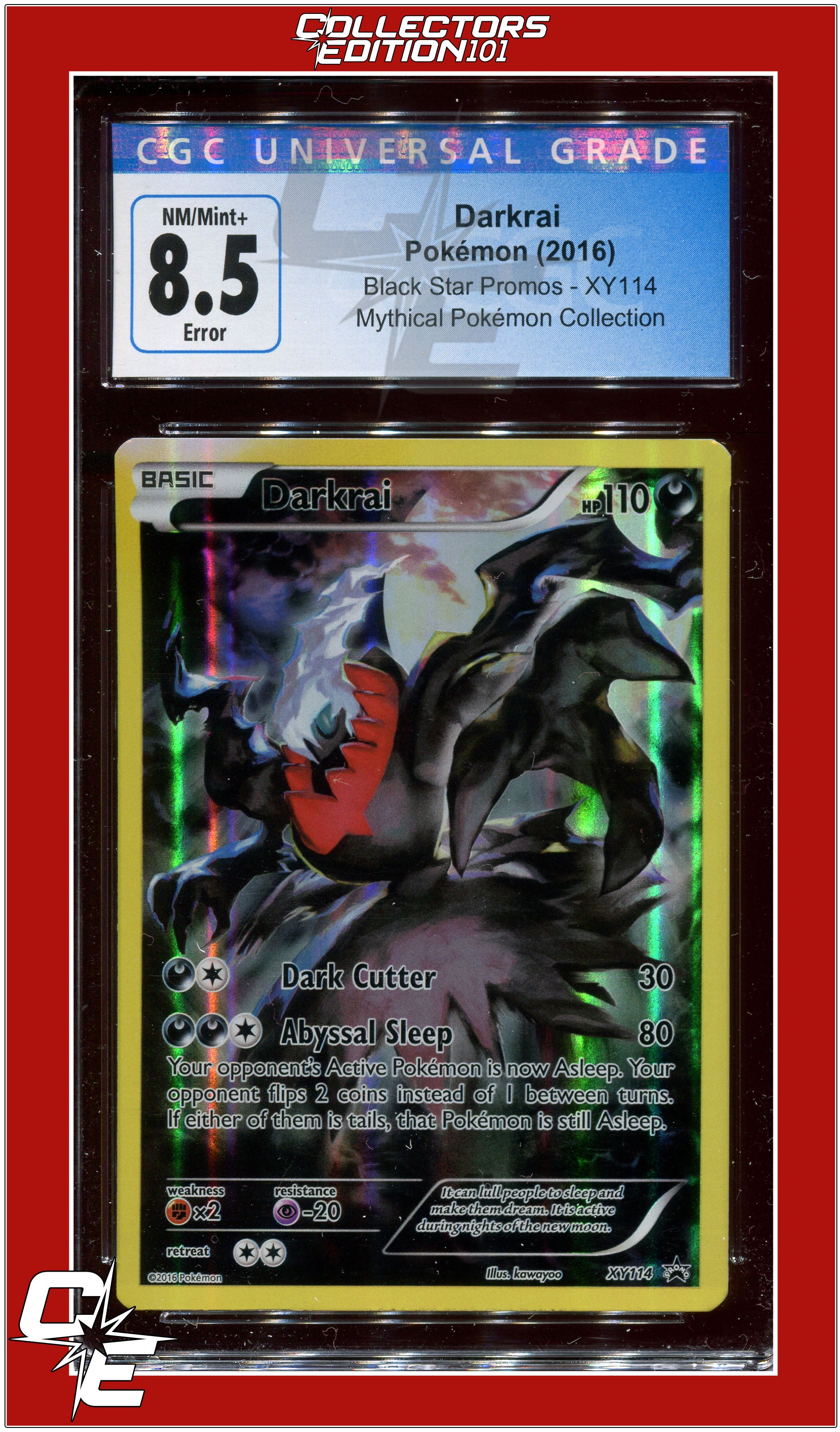 XY Black Star Promo XY114 Full Art Darkrai CGC 8.5 XY Black Star Promo XY114 Full Art Darkrai CGC 8.5