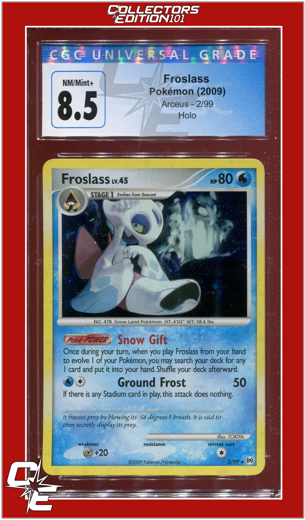 Arceus Froslass Holo 2/99 CGC 8.5