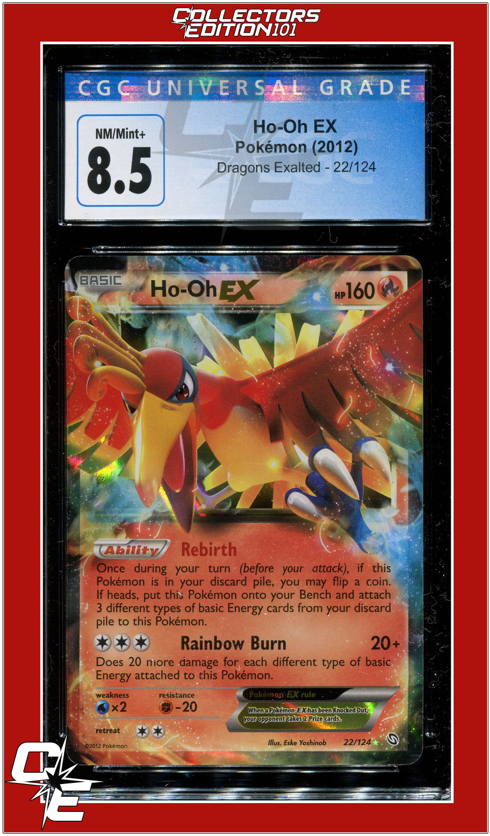 Dragons Exalted Ho-Oh EX 22/124 CGC 8.5