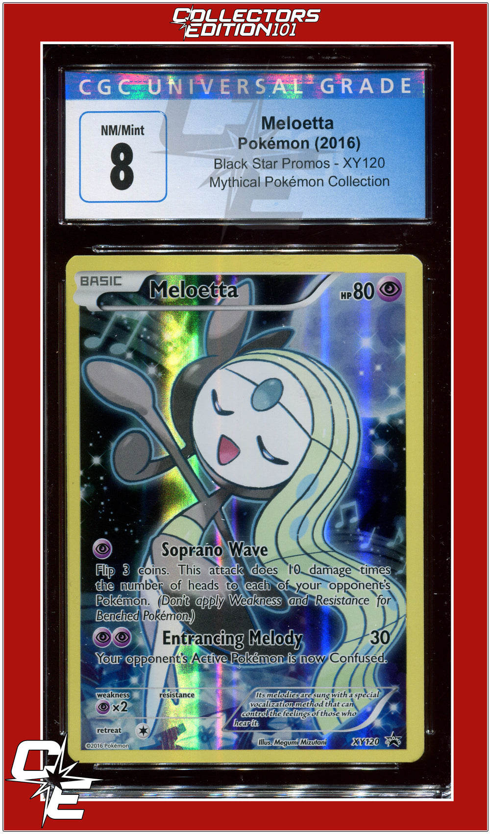 Black Star Promo Meloetta XY120 CGC 8