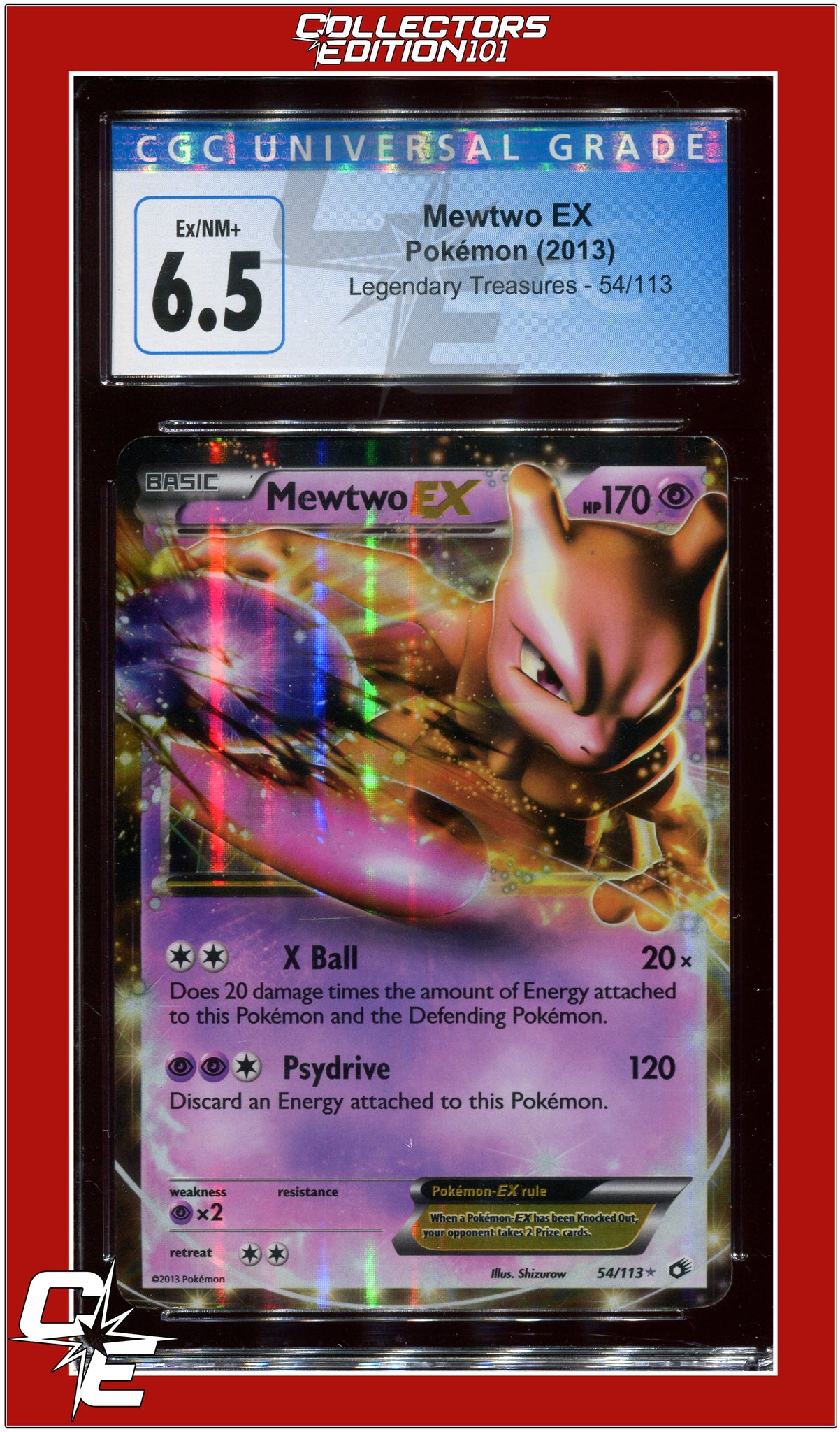 Legendary Treasures 54 Mewtwo EX CGC 6.5 | Collectors Edition 101 Legendary Treasures 54 Mewtwo EX CGC 6.5 | Collectors Edition 101