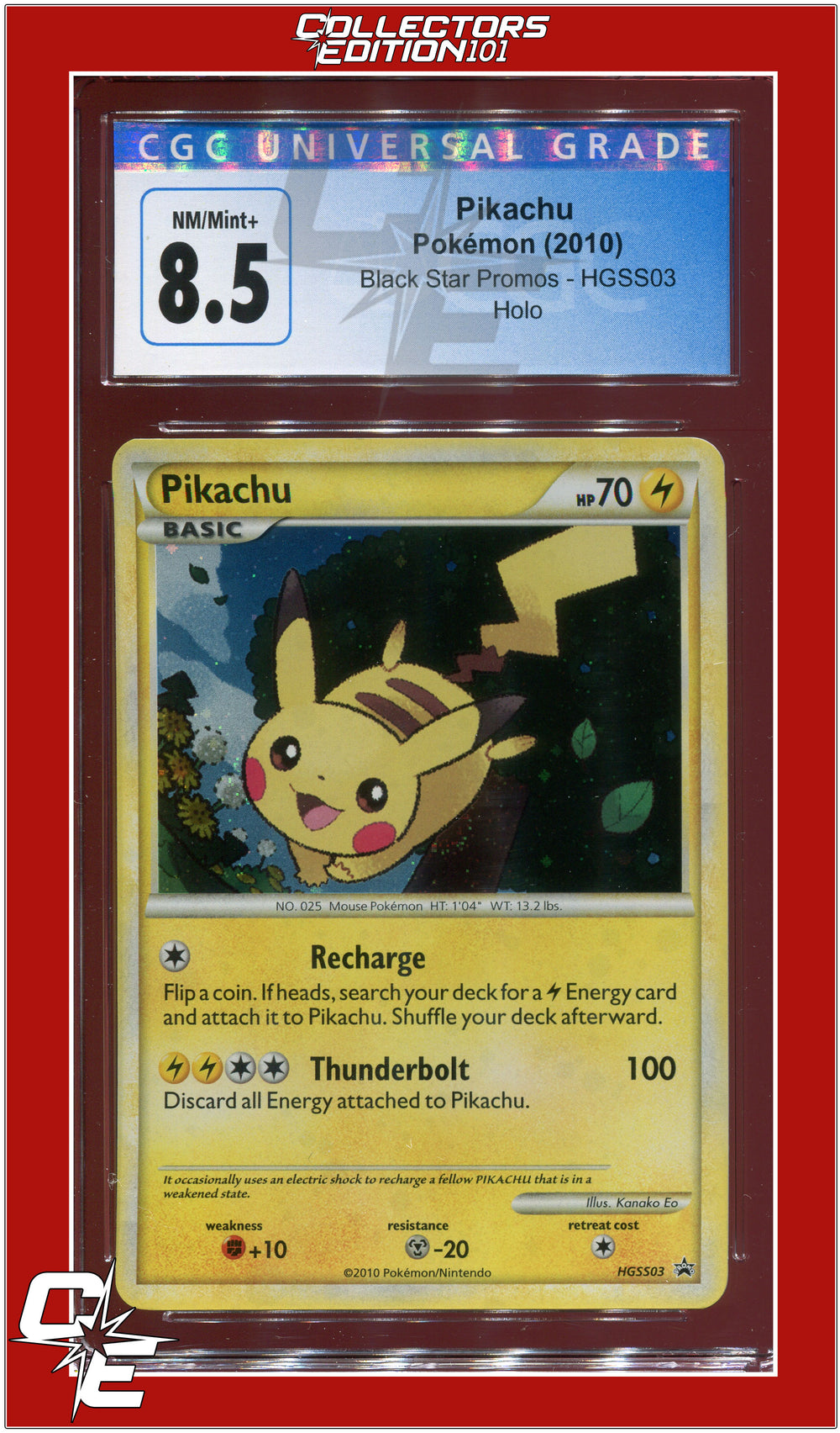 HGSS Black Star Promo HGSS03 Pikachu Holo CGC 8.5