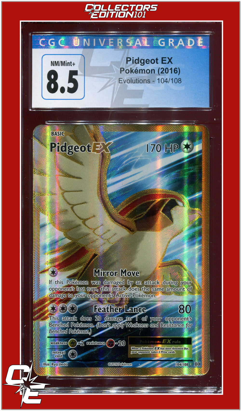 Evolutions Pidgeot EX 104/108 CGC 8.5