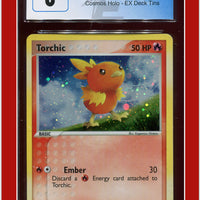 Black Star Promo Torchic Cosmos Holo 017 CGC 8