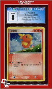 Black Star Promo Torchic Cosmos Holo 017 CGC 8