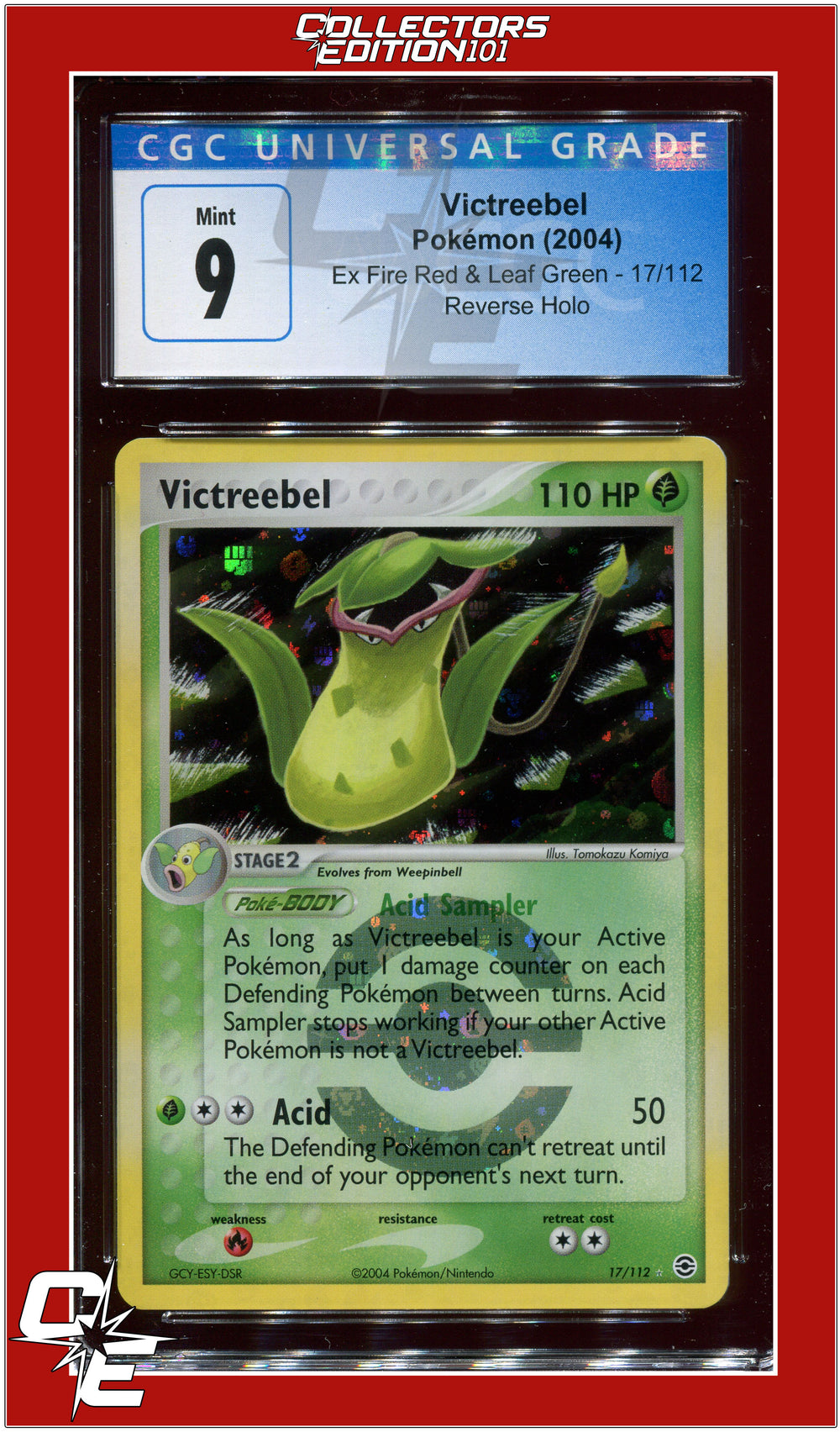 EX FireRed LeafGreen Victreebel Reverse Holo 17/112 CGC 9