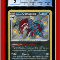 Shining Fates SV080 Galarian Obstagoon Holo CGC 9 - Subgrades