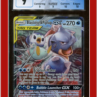 Cosmic Eclipse Blastoise & Piplup GX 38/236 CGC 9 - Subgrades