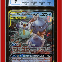 Cosmic Eclipse Blastoise & Piplup GX 38/236 CGC 9 - Subgrades