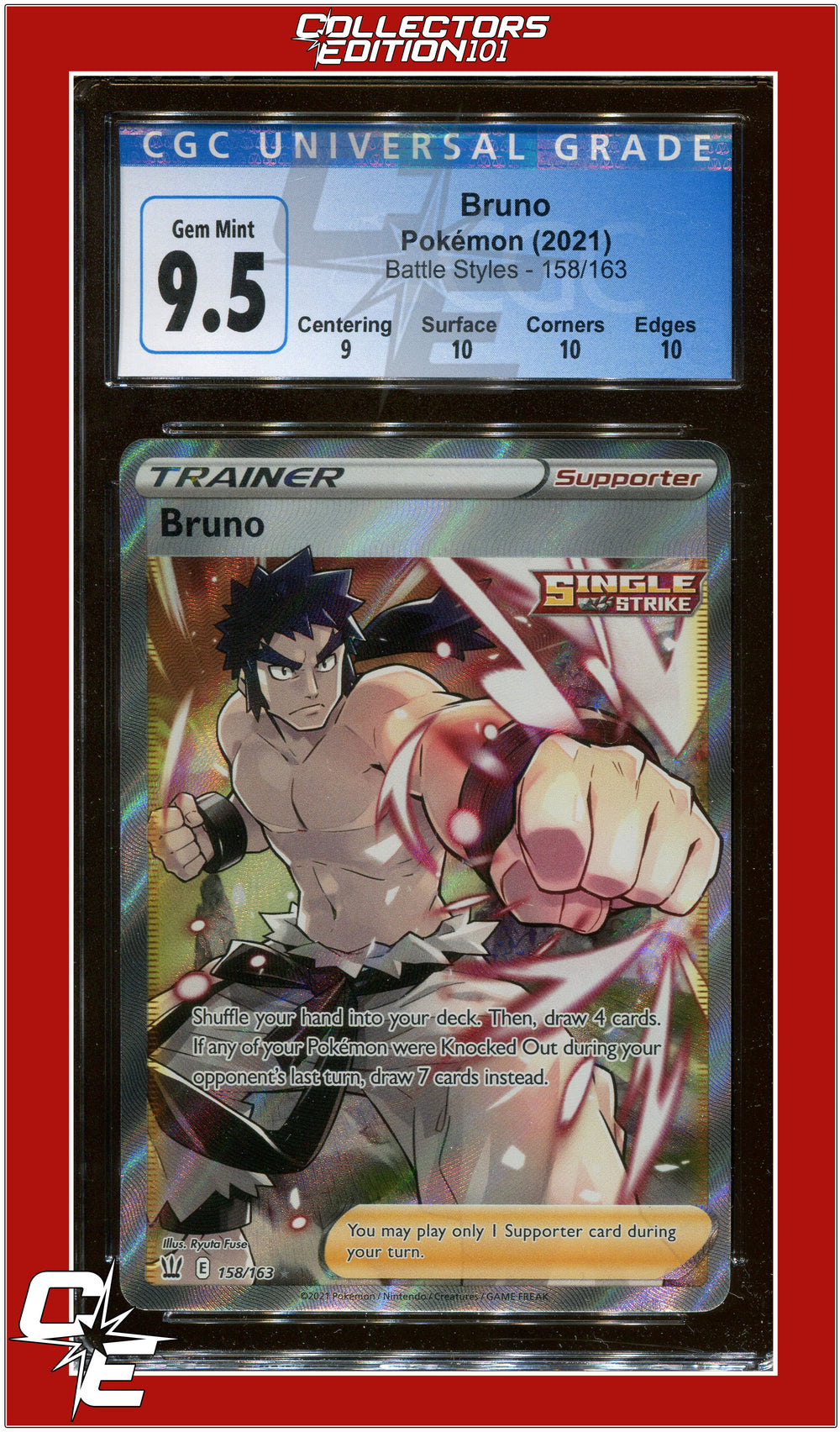 Battle Styles Bruno 158/163 CGC 9.5 - Subgrades