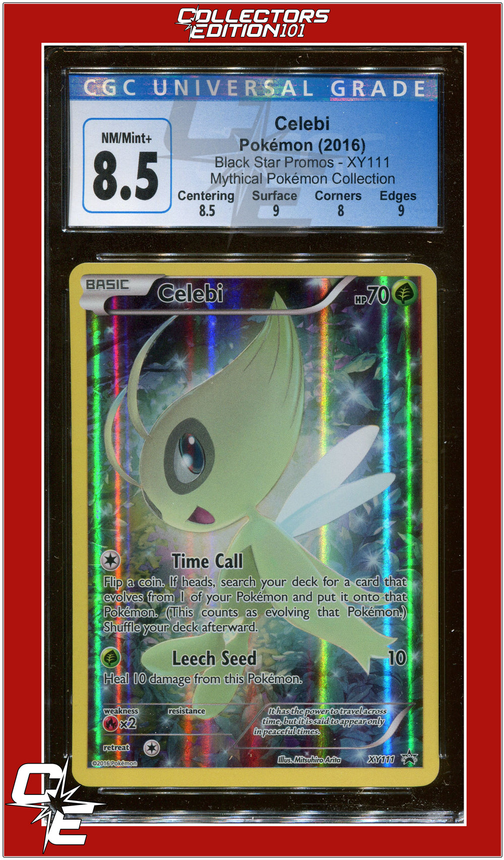 Black Star Promo Celebi XY111 CGC 8.5 - Subgrades