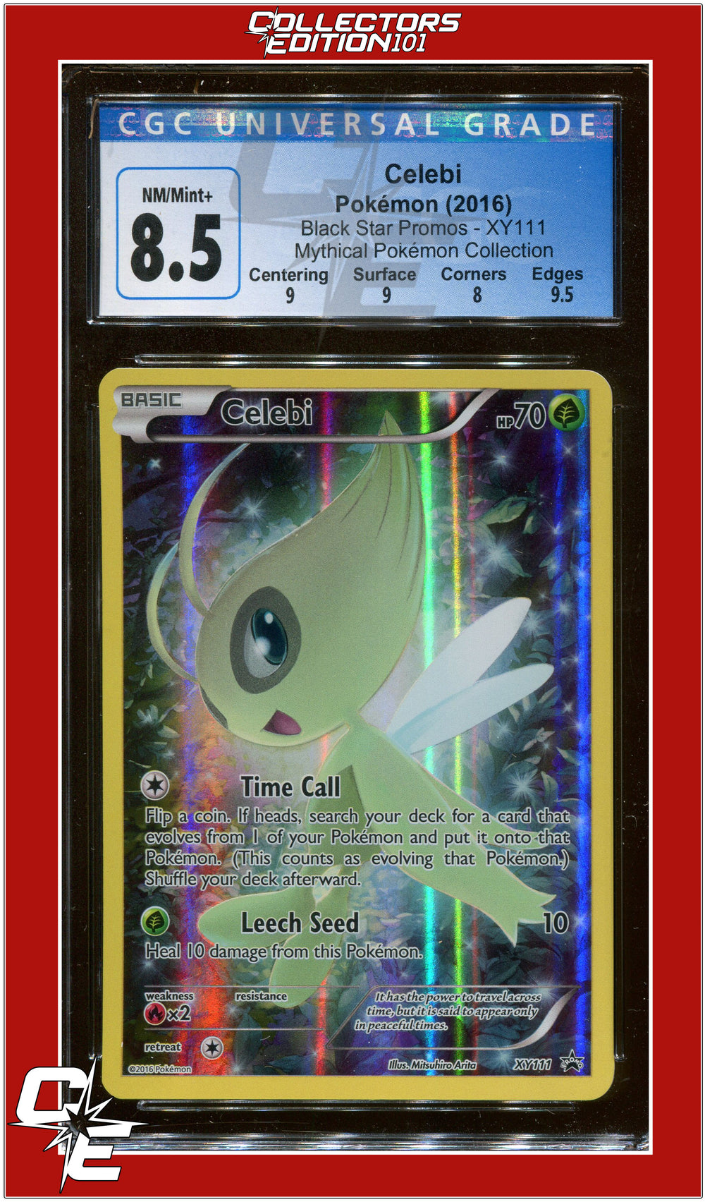 Black Star Promo Celebi XY111 CGC 8.5 - Subgrades