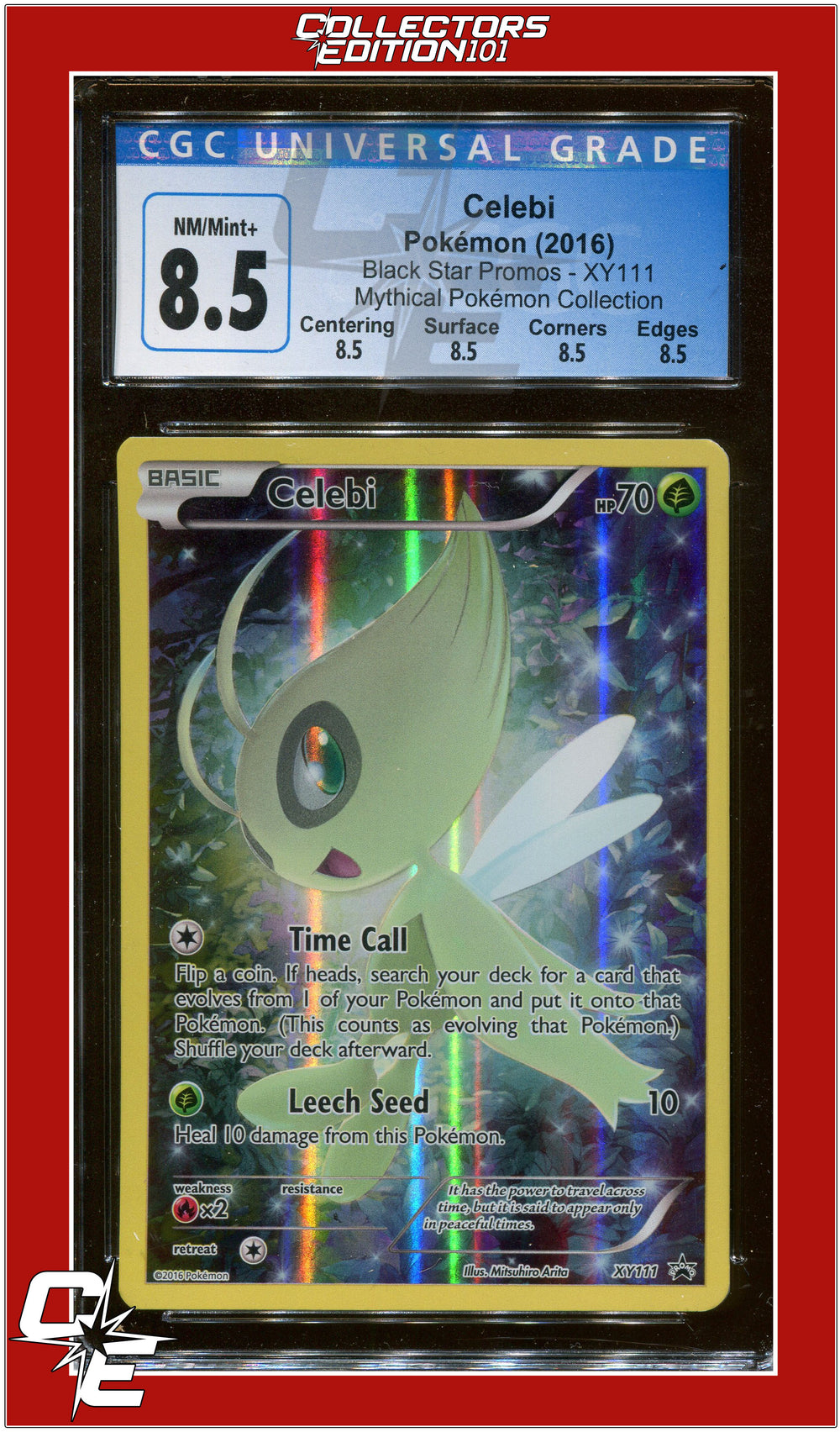 Black Star Promo Celebi XY111 CGC 8.5 - Subgrades