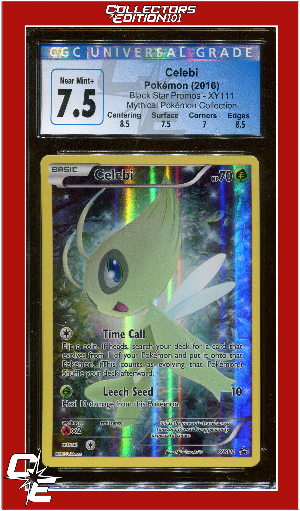 Black Star Promo Celebi XY111 CGC 7.5 - Subgrades