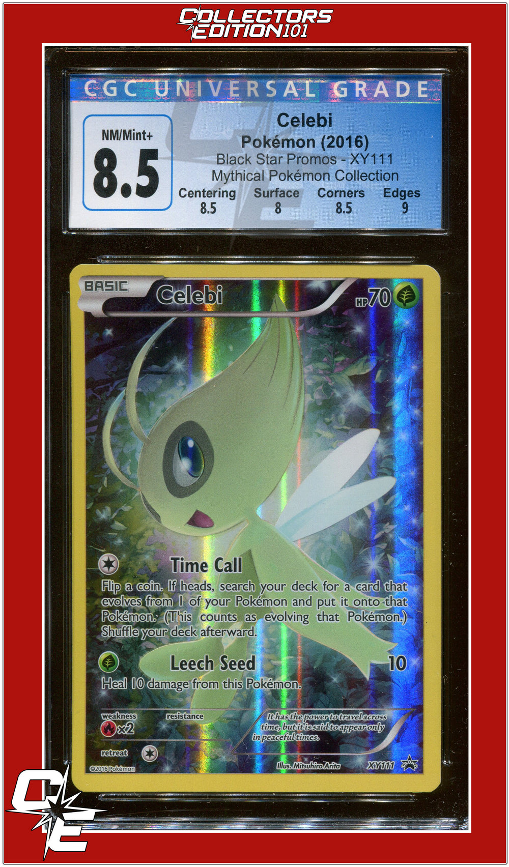 Black Star Promo Celebi XY111 CGC 8.5 - Subgrades