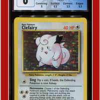 Base Set Clefairy Holo 5/102 CGC 6 - Subgrades