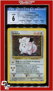 Base Set Clefairy Holo 5/102 CGC 6 - Subgrades