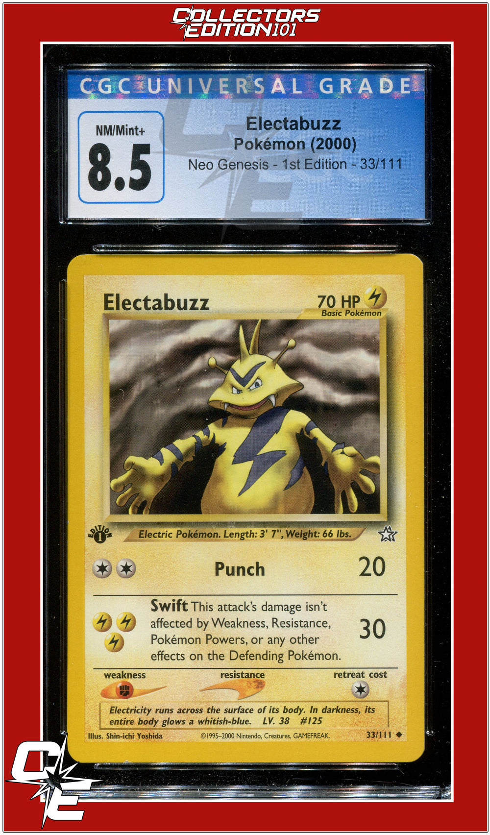 Neo Genesis 1st Edition Electabuzz 33/111 CGC 8.5