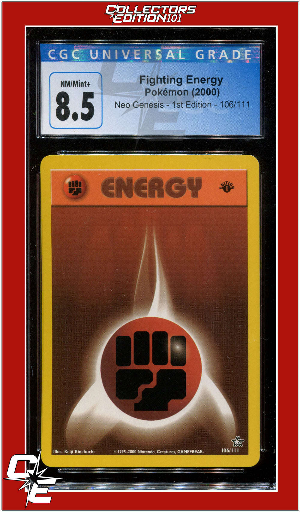 Neo Genesis 1st Edition Fighting Energy 106/111 CGC 8.5