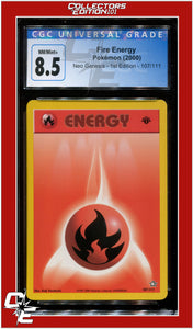 Neo Genesis 1st Edition Fire Energy 107/111 CGC 8.5