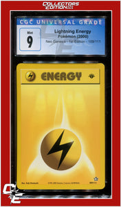 Neo Genesis 1st Edition Lightning Energy 109/111 CGC 9