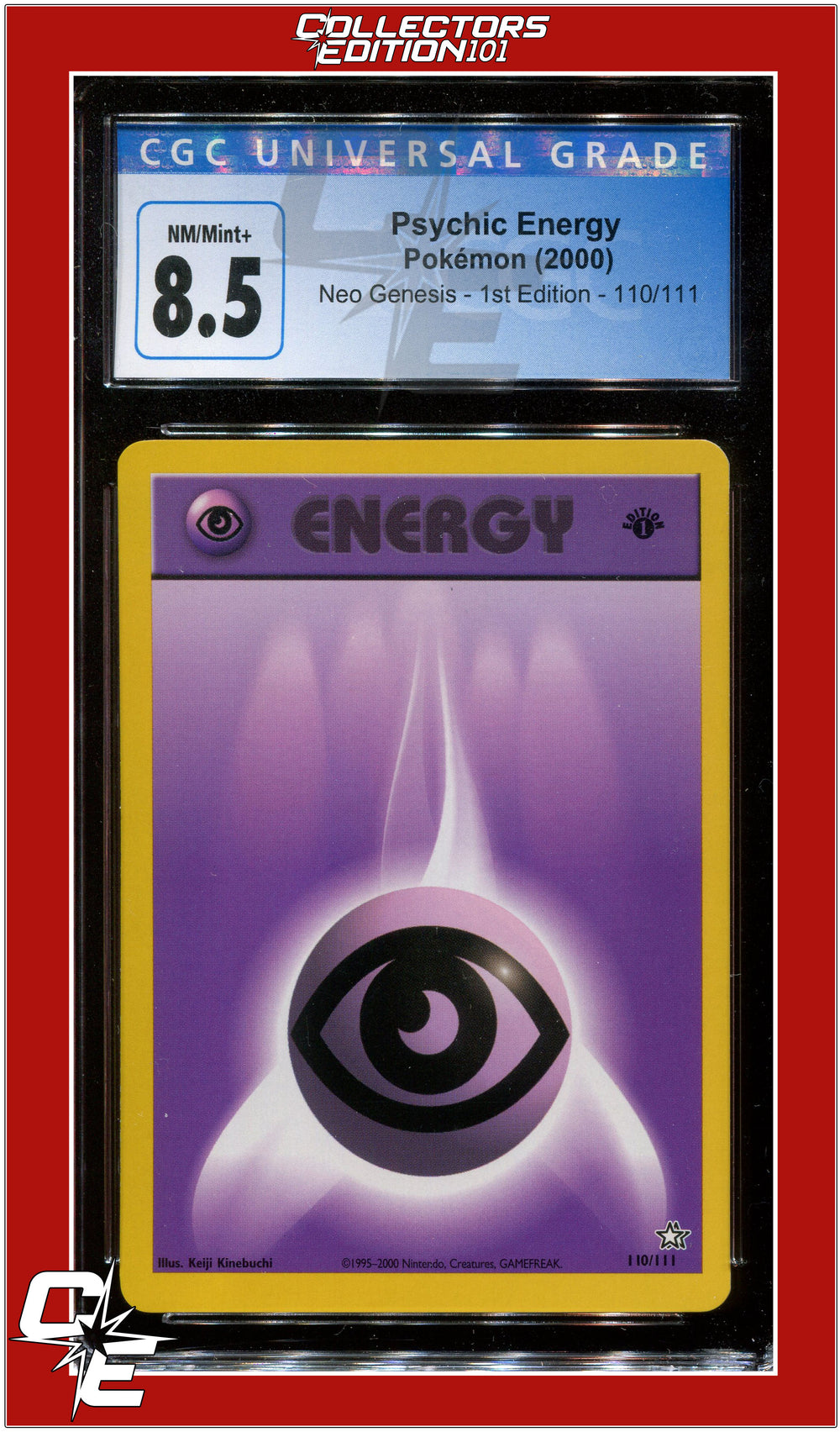 Neo Genesis 1st Edition Psychic Energy 110/111 CGC 8.5