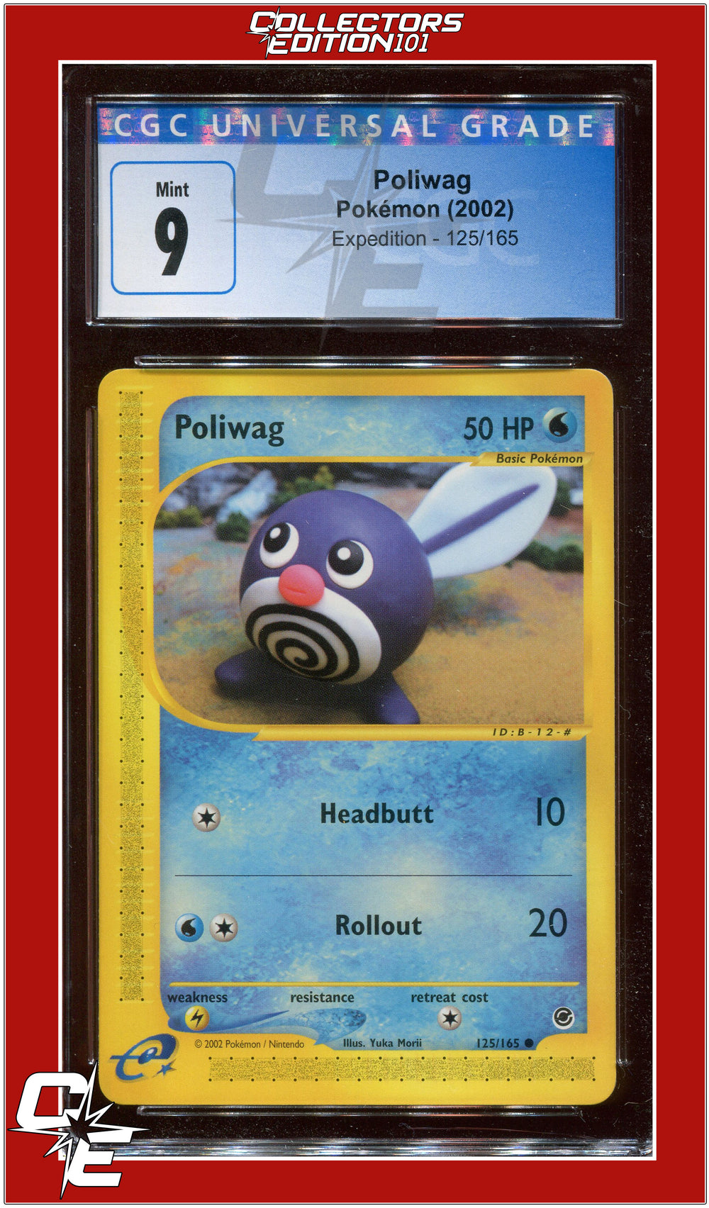 Expedition 125 Poliwag CGC 9