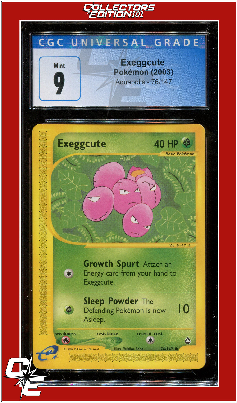 Aquapolis Exeggcute 76/147 CGC 9