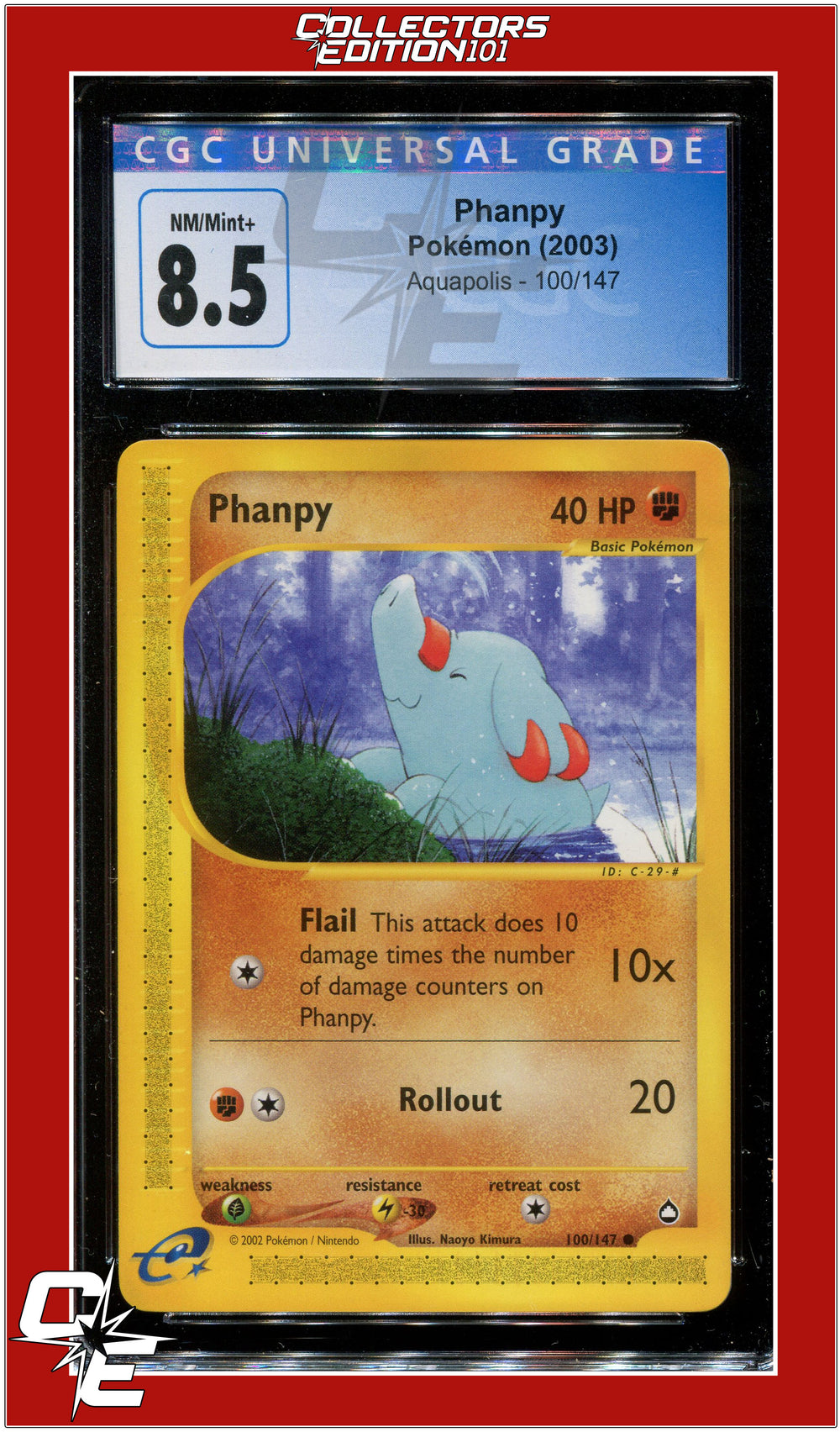 Aquapolis Phanpy 100/147 CGC 8.5