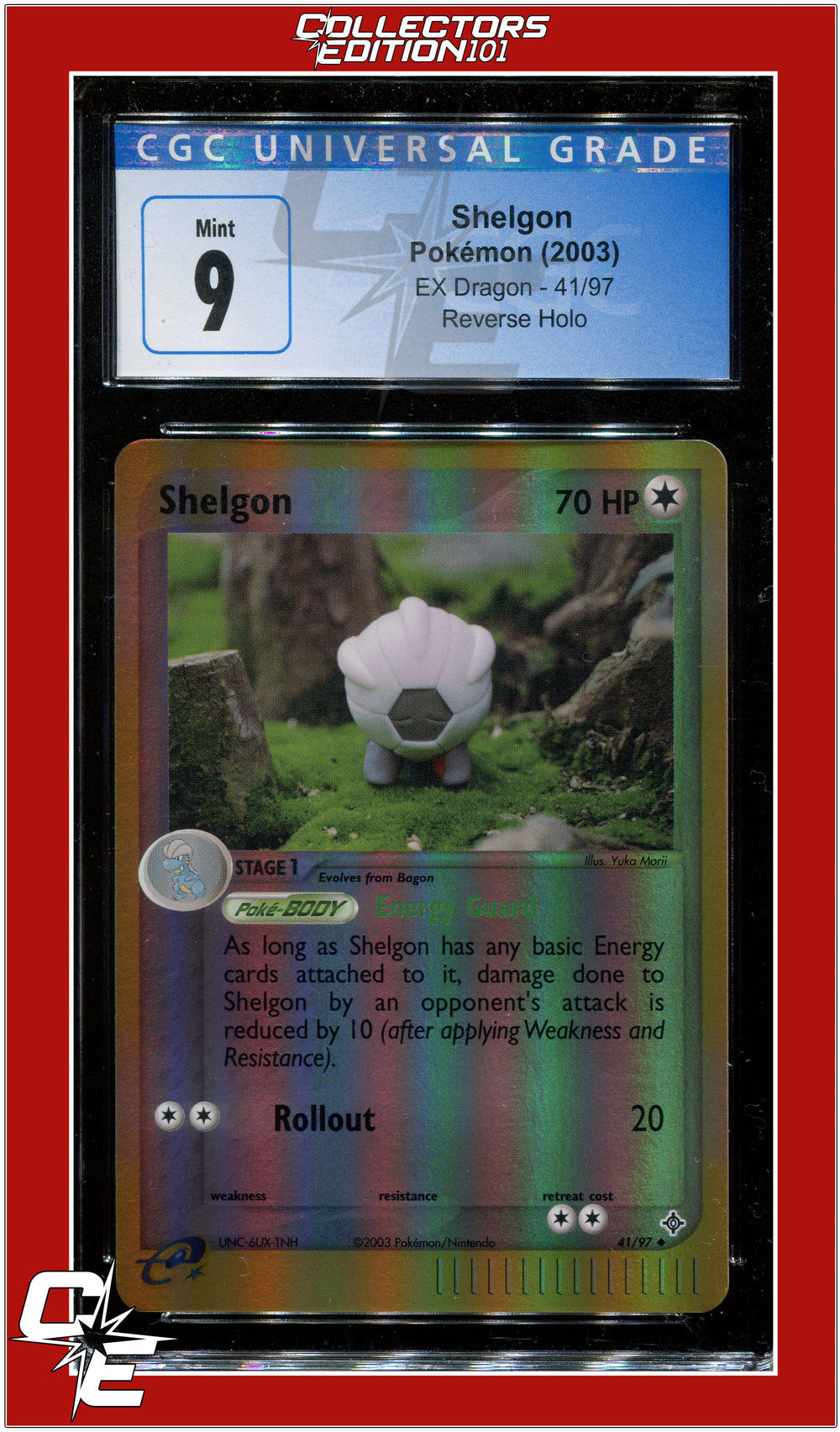 EX Dragon Shelgon Reverse Holo 41/97 CGC 9