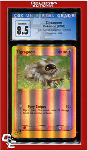 EX Ruby & Sapphire Zigzagoon Reverse Holo 79/109 CGC 8.5