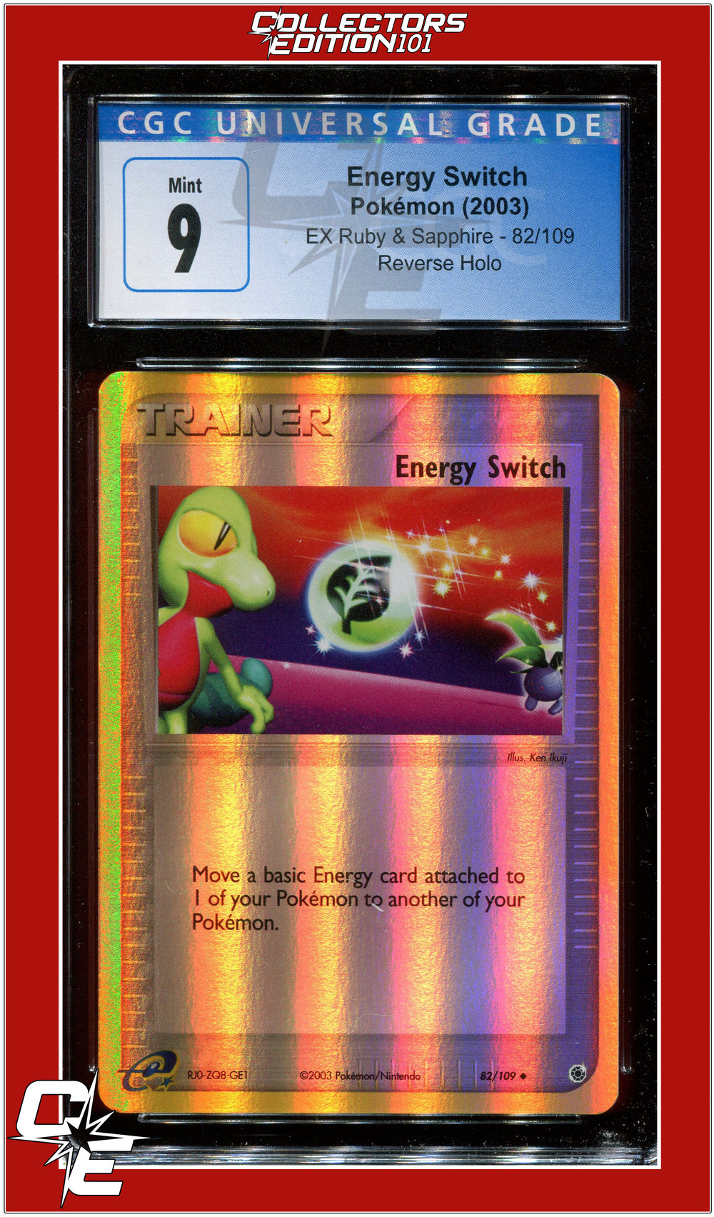 EX Ruby & Sapphire Energy Switch Reverse Holo 82/109 CGC 9