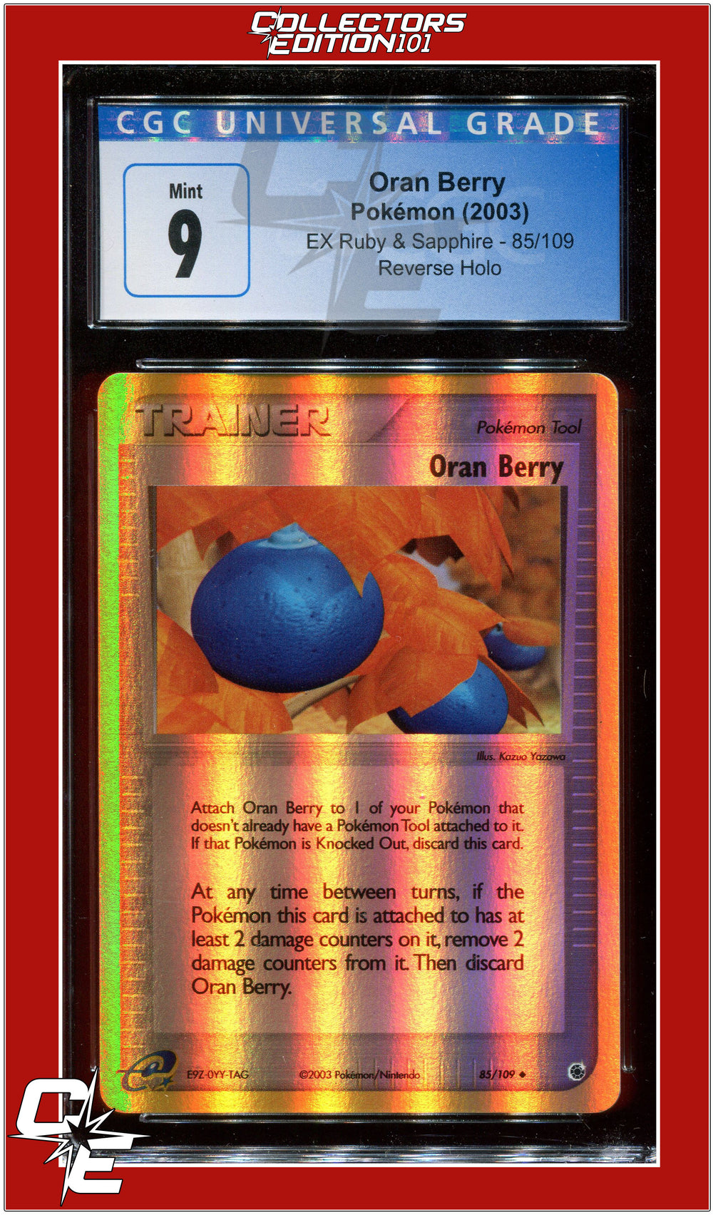 EX Ruby & Sapphire Oran Berry Reverse Holo 85/109 CGC 9