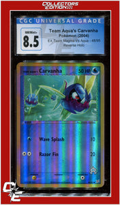 EX Team Magma vs Team Aqua Team Aqua's Carvanha Reverse Holo 48/95 CGC 8.5