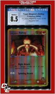 EX Team Magma vs Team Aqua Team Magma's Baltoy Reverse Holo 61/95 CGC 8.5