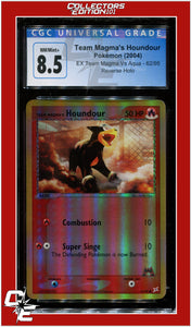 EX Team Magma vs Team Aqua Team Magma's Houndour Reverse Holo 62/95 CGC 8.5