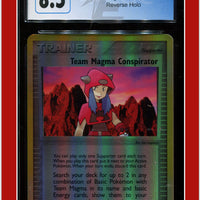 EX Team Magma vs Team Aqua Team Magma Conspirator Reverse Holo 82/95 CGC 8.5