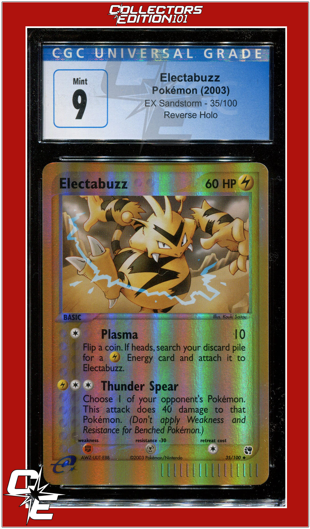 EX Sandstorm Electabuzz Reverse Holo 35/100 CGC 9