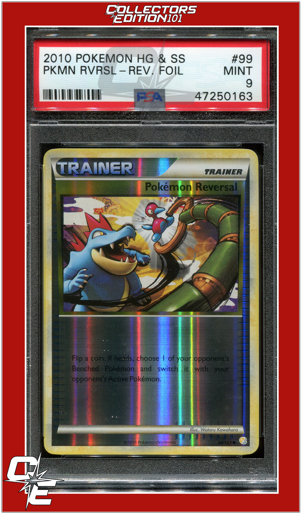 Heartgold & Soulsilver 99 Pokemon Reversal Reverse Foil PSA 9